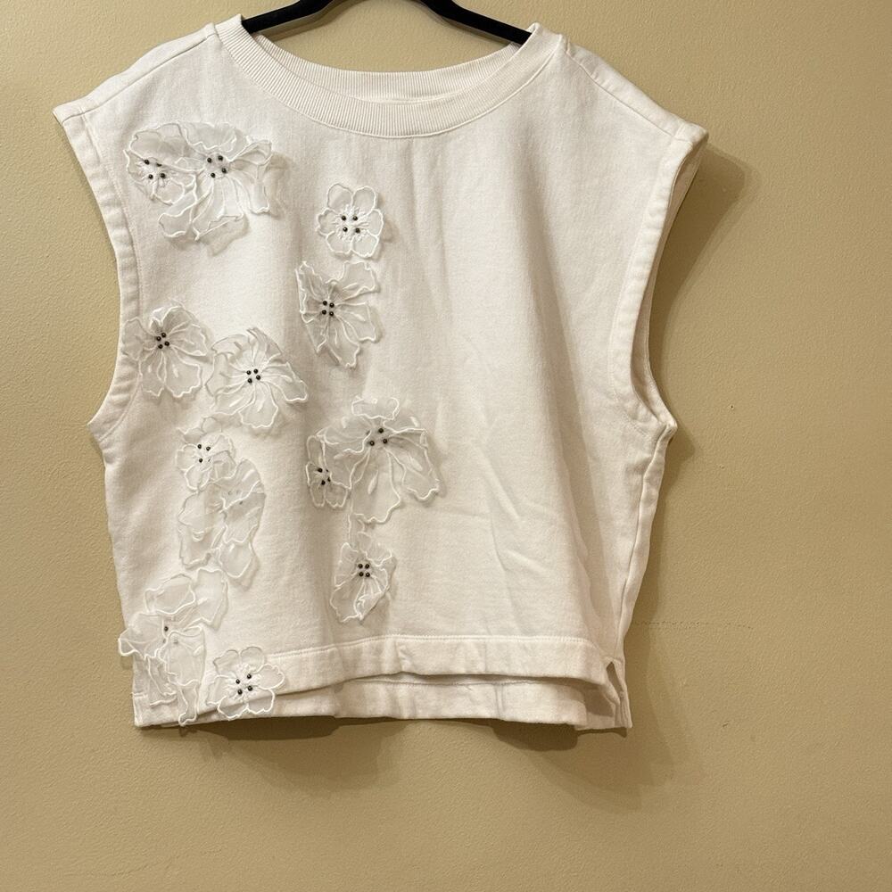 Romantic Coquette Floral Balletcore Casual Modern Feminine Anthropologie Vest L